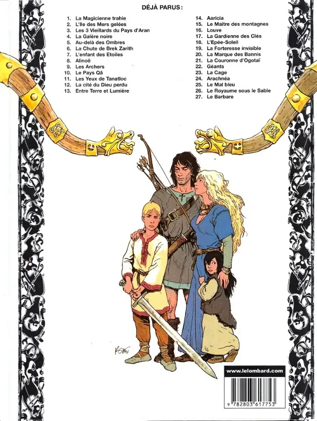 Verso de l'album Thorgal Tome 27 Le Barbare