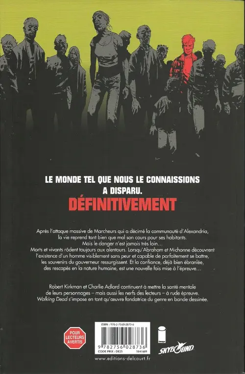 Verso de l'album Walking Dead Tome 16 Un vaste monde