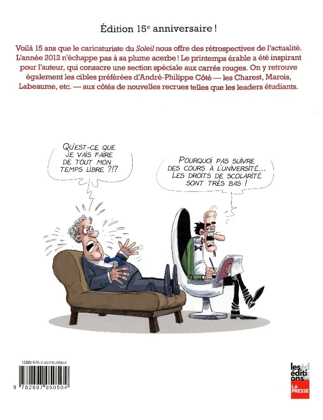 Verso de l'album De tous les... Côté Tome 15 2012