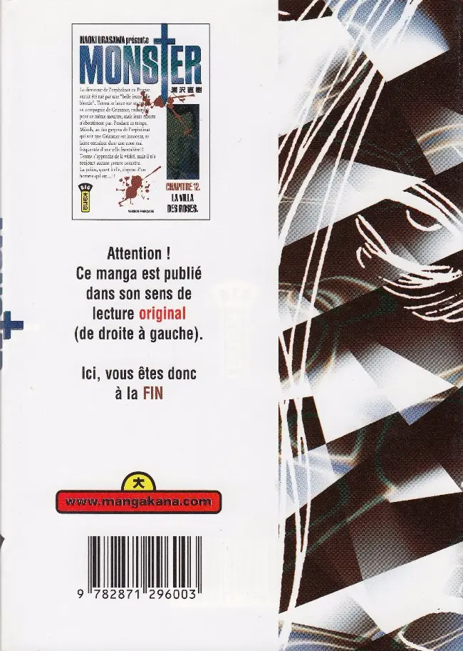 Verso de l'album Monster Chapitre 12 La villa des roses