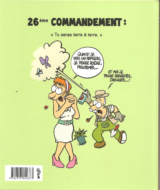 Verso de l'album Les 40 commandements Les 40 commandements du jardinage