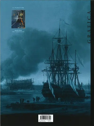 Verso de l'album Black Crow raconte L'Hermione
