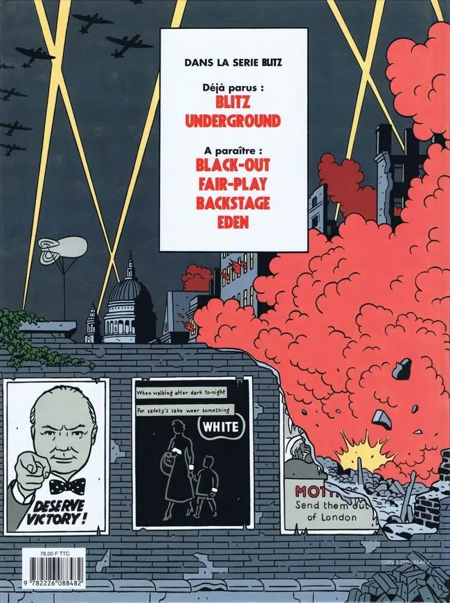 Verso de l'album Blitz Tome 2 Underground