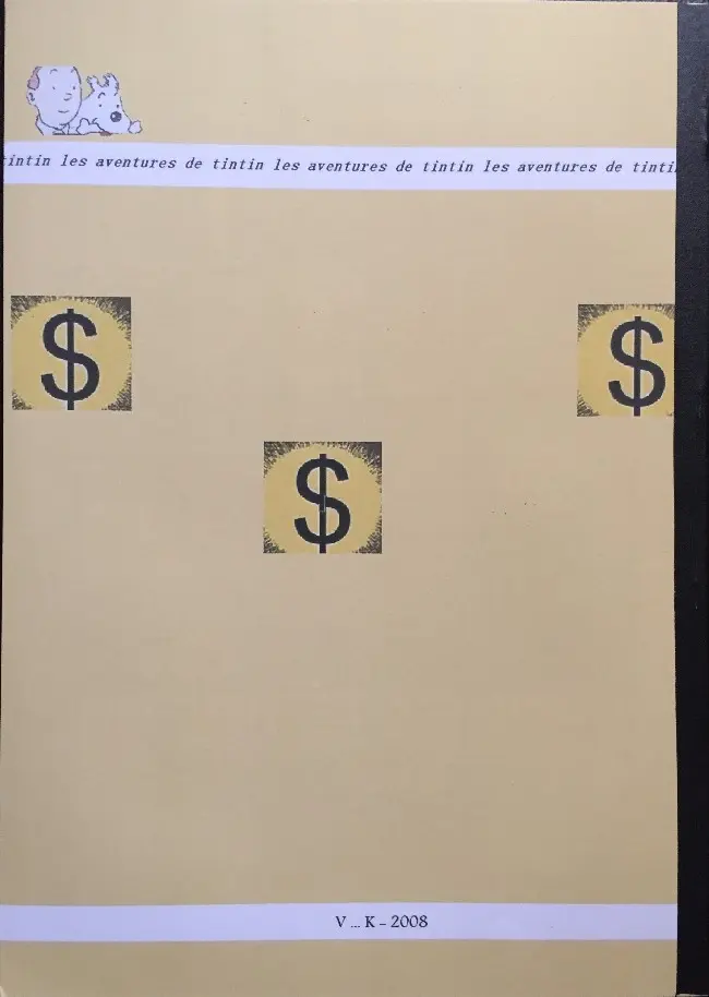 Verso de l'album Tintin Les Intermittents