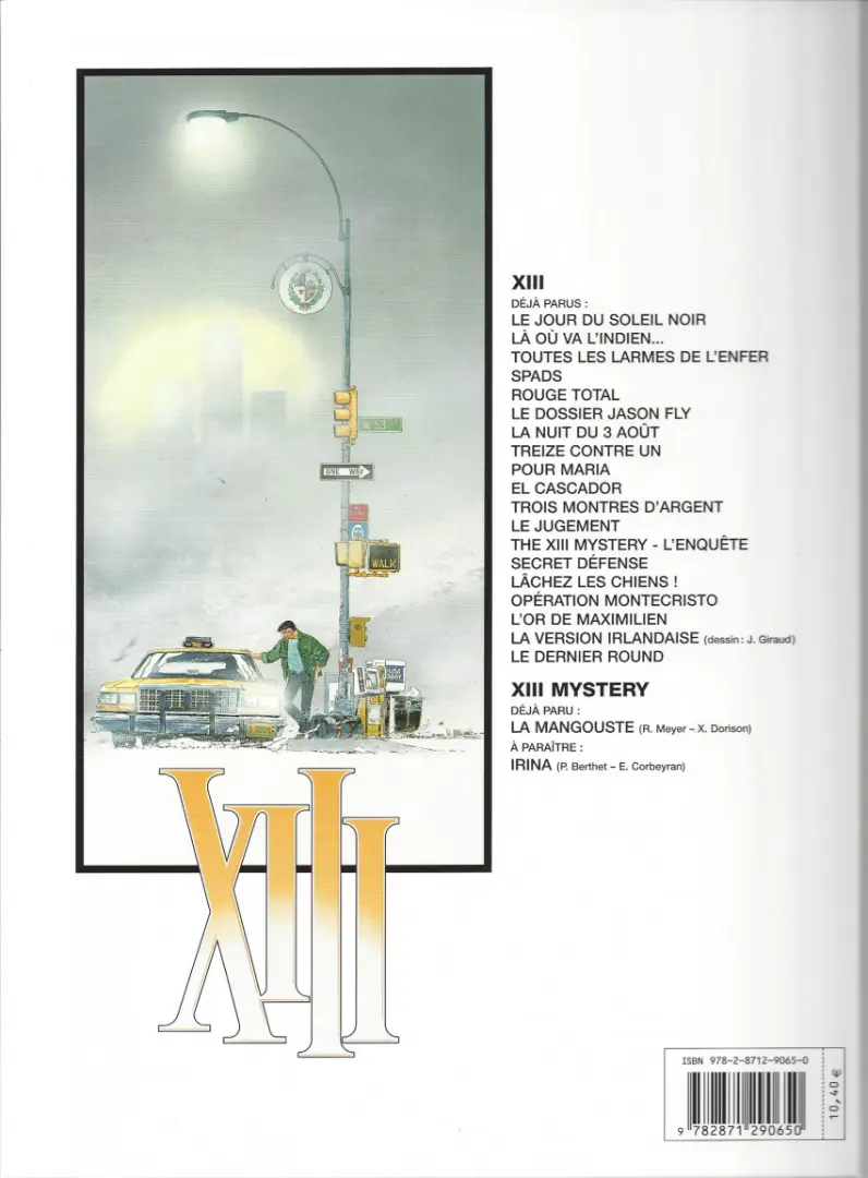 Verso de l'album XIII Tome 8 Treize contre un