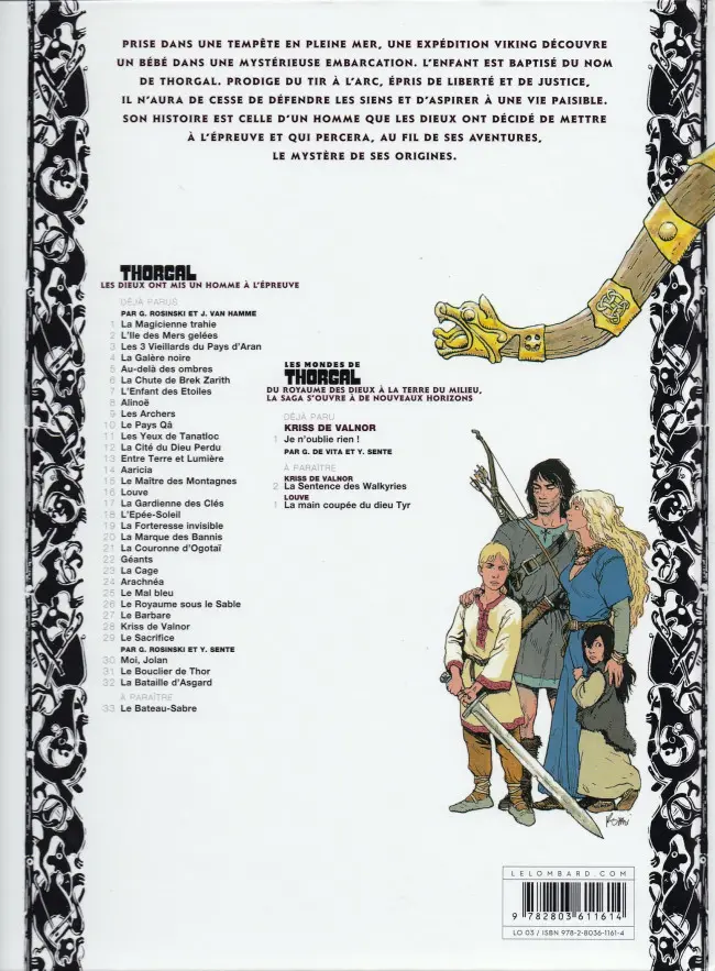 Verso de l'album Thorgal Tome 21 La Couronne d'Ogotaï