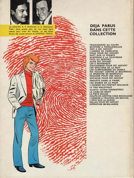Verso de l'album Ric Hochet Tome 22 Alerte ! Extra-terrestres !