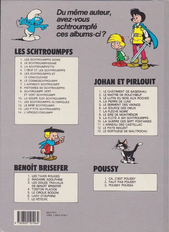 Verso de l'album Johan et Pirlouit Tome 12 Le pays maudit