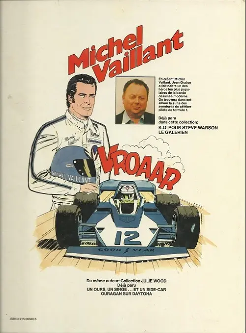 Verso de l'album Michel Vaillant Tome 36 Un pilote a disparu