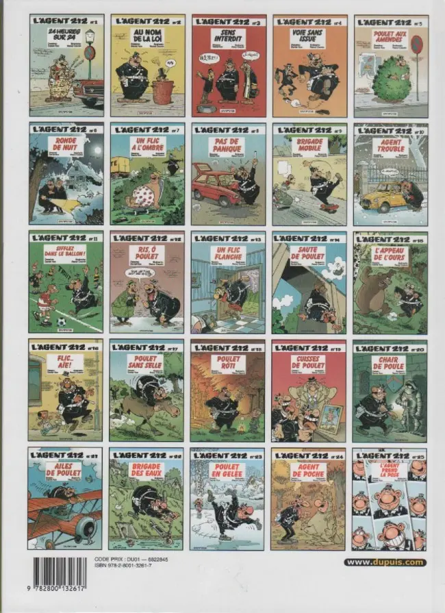 Verso de l'album L'Agent 212 Tome 23 Poulet en gelée