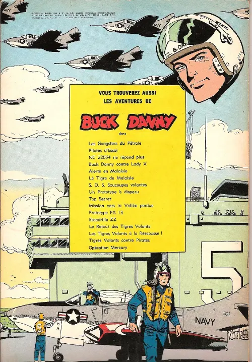 Verso de l'album Buck Danny Tome 24 Prototype FX-13