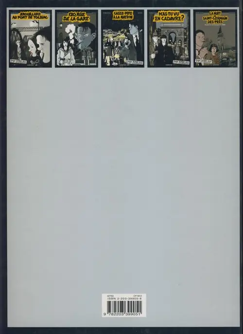 Verso de l'album Nestor Burma Tome 2 120, rue de la gare