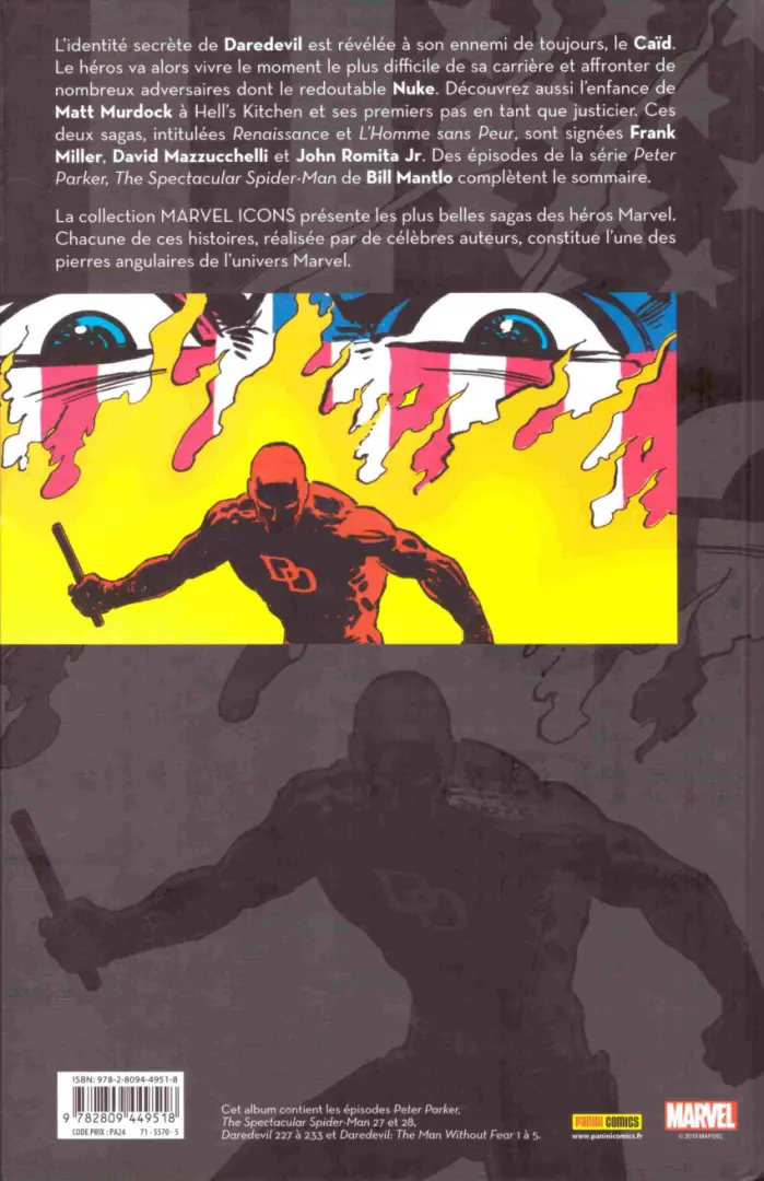 Verso de l'album Daredevil Tome 3