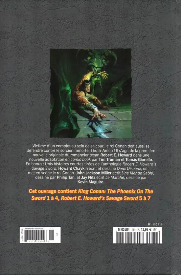 Verso de l'album The Savage Sword of Conan - La Collection Tome 111 Le Phénix sur l'épée
