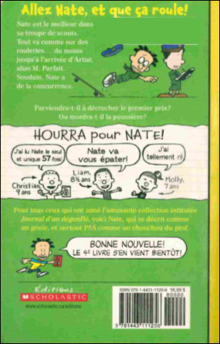 Verso de l'album Nate 3 Nate, ça roule !