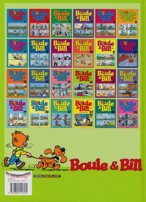 Verso de l'album Boule & Bill Tome 16 Boule & Bill 16