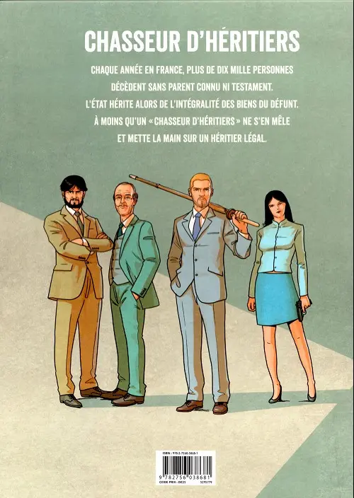Verso de l'album Chasseur d'héritiers Tome 1 Les sept vierges