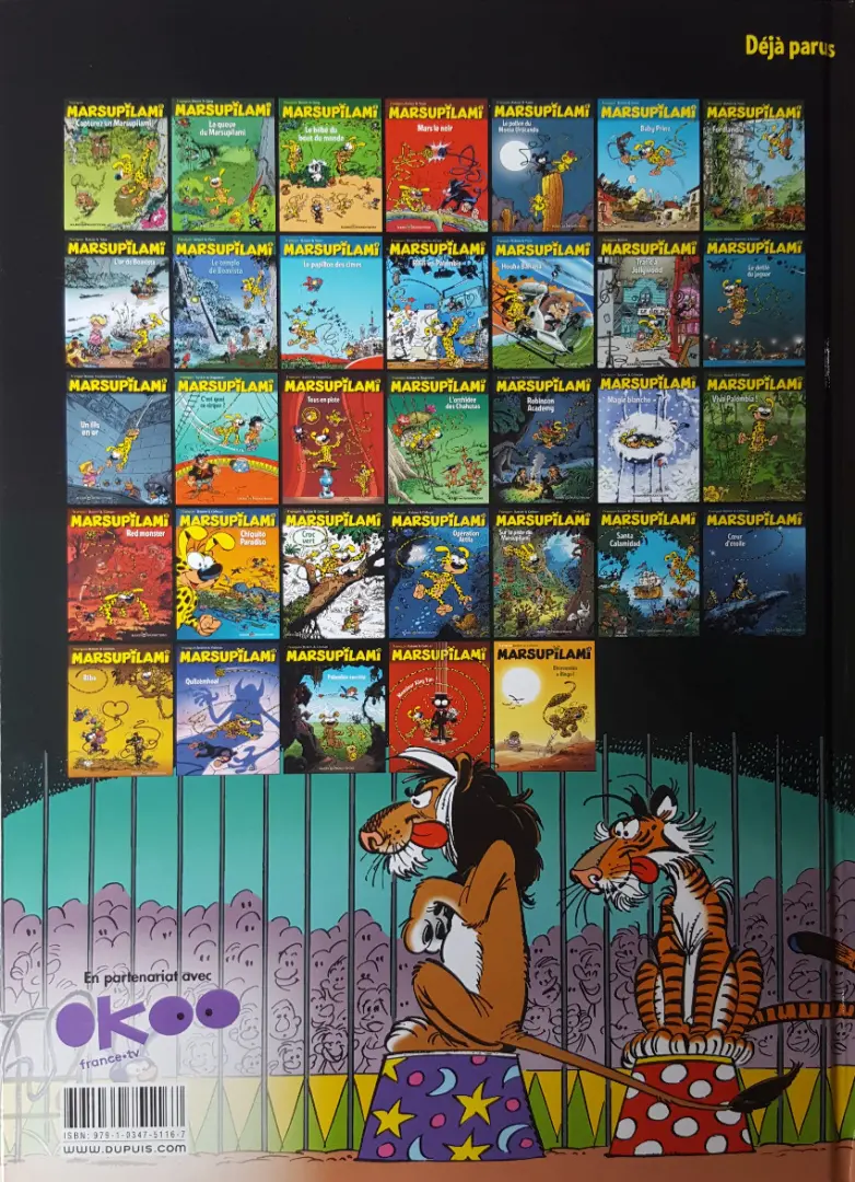 Verso de l'album Marsupilami Tome 16 Tous en piste