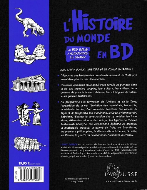 Verso de l'album L'histoire du monde en BD 1 Du big bang à Alexandre Le Grand