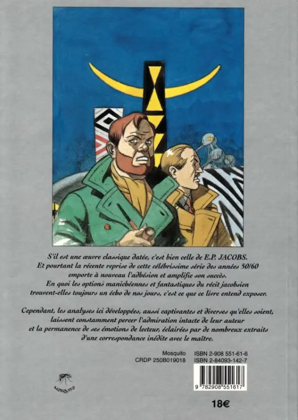 Verso de l'album Jacobs, la marque du fantastique