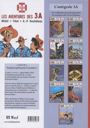 Verso de l'album Les aventures des 3 A Tome 2 L'épreuve du feu