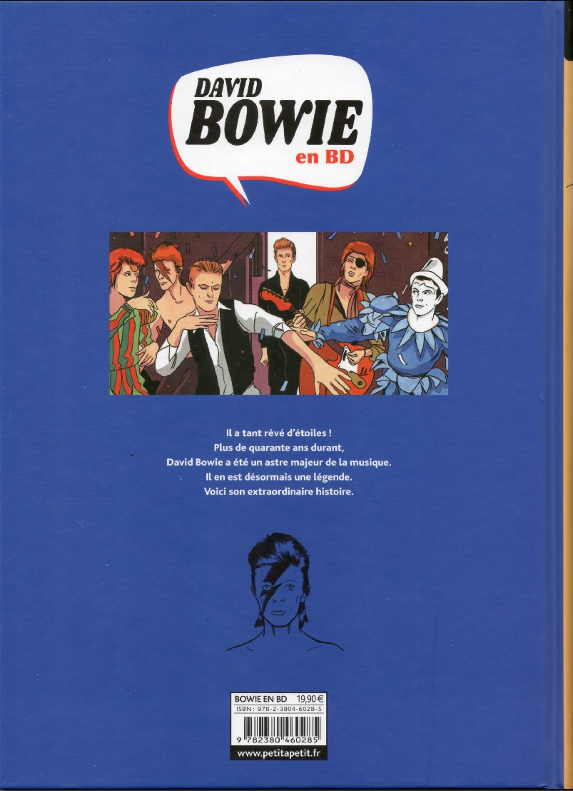 Verso de l'album David Bowie en BD