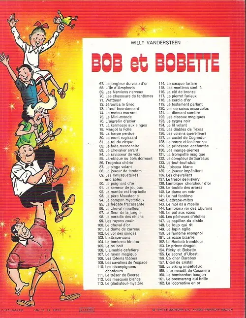 Verso de l'album Bob et Bobette Tome 106 L'aimable cafetière
