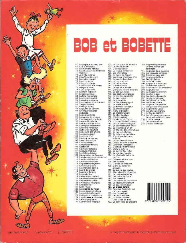 Verso de l'album Bob et Bobette Tome 161 Le boomerang qui brille