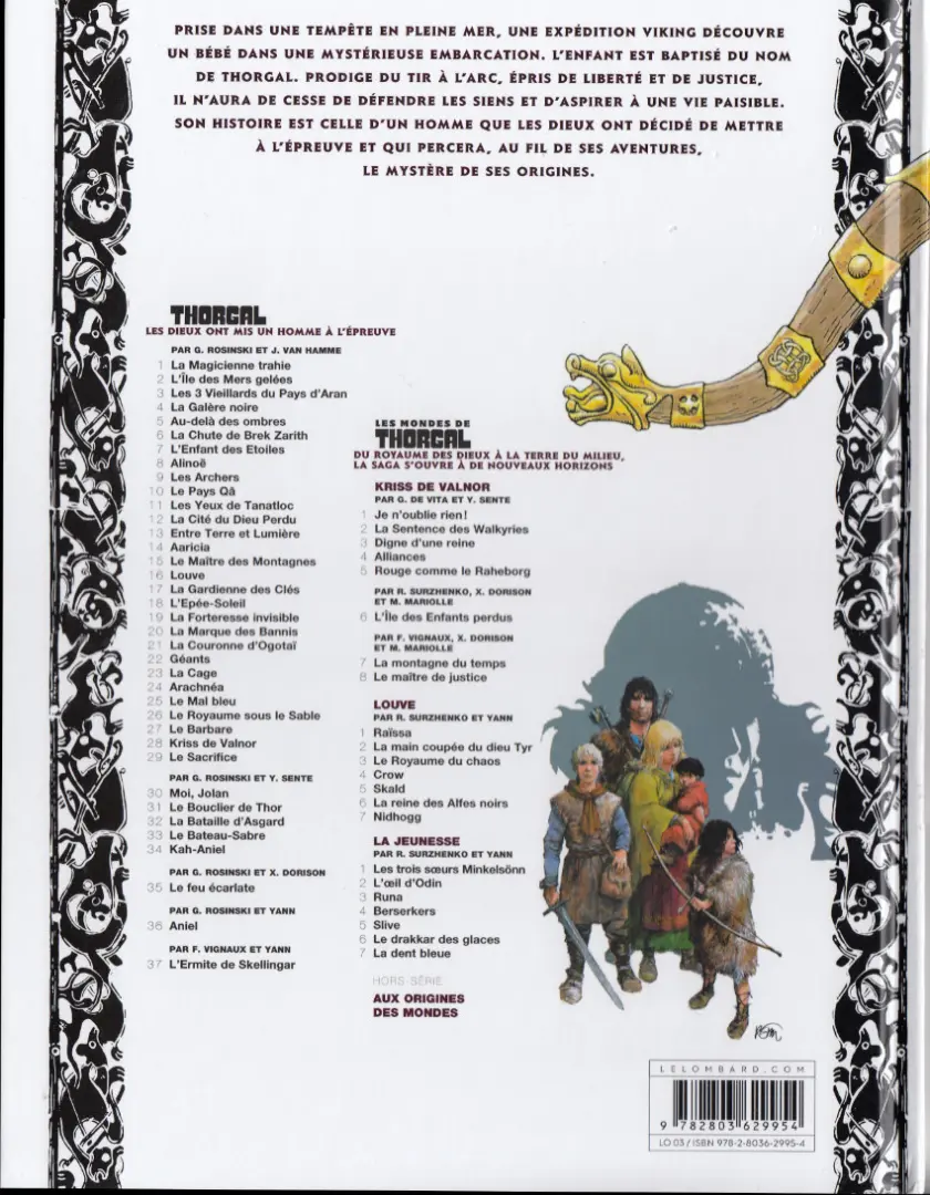 Verso de l'album Thorgal Tome 33 Le Bateau-sabre
