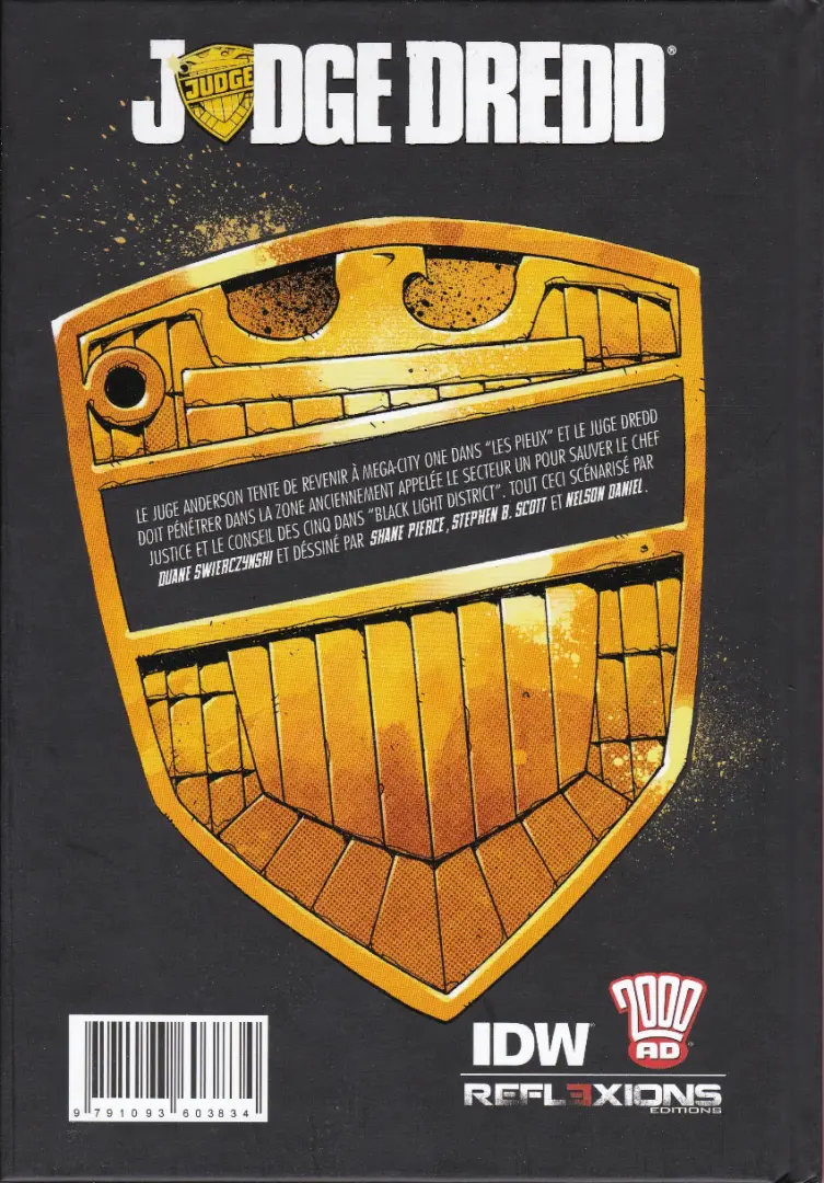 Verso de l'album Judge Dredd Tome 6
