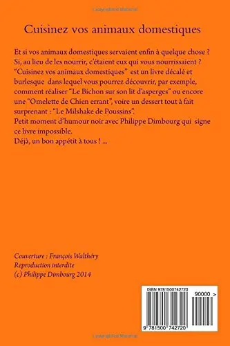 Verso de l'album Cuisinez vos animaux domestiques