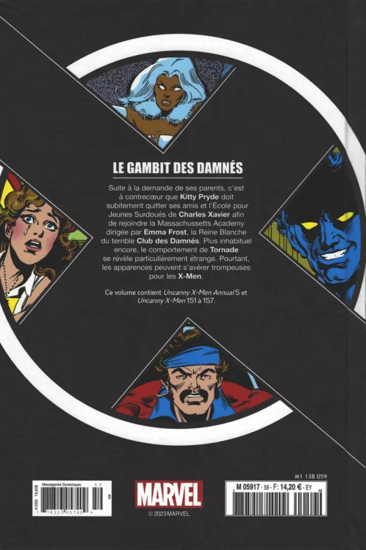 Verso de l'album X-Men - La Collection Mutante Tome 59 Le Gambit des Damnés