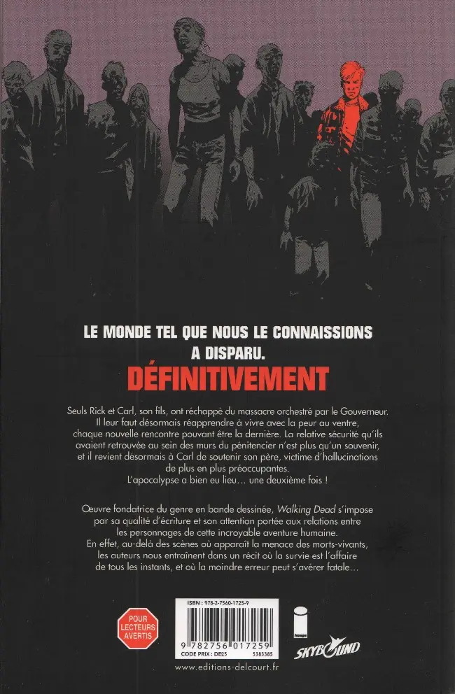 Verso de l'album Walking Dead Tome 9 Ceux qui restent