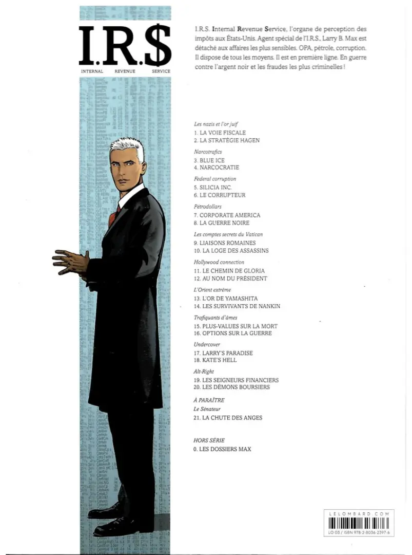 Verso de l'album I.R.$. Tome 10 La loge des assassins