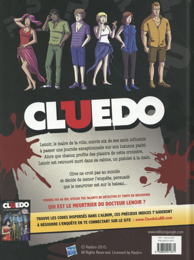 Verso de l'album Cluedo Tome 2 Croisière meurtrière