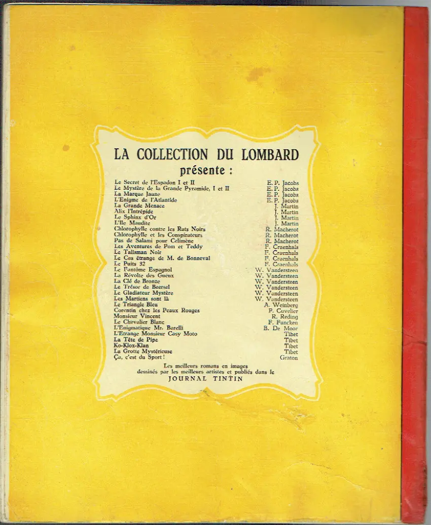 Verso de l'album Chick Bill Tome 8 La grotte mystérieuse