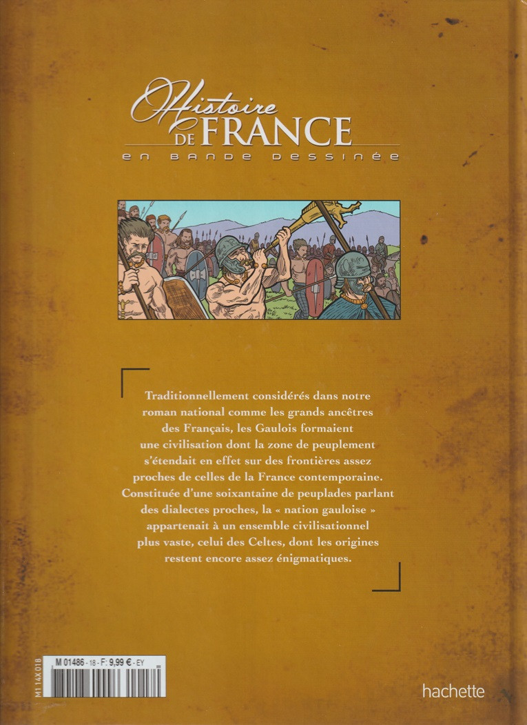 Verso de l'album Histoire de France en bande dessinée Tome 1 Nos ancêtres les gaulois 1000 / 118 av. J.C.