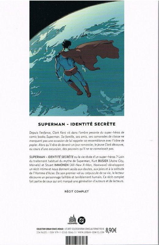 Verso de l'album Superman - Identité secrète