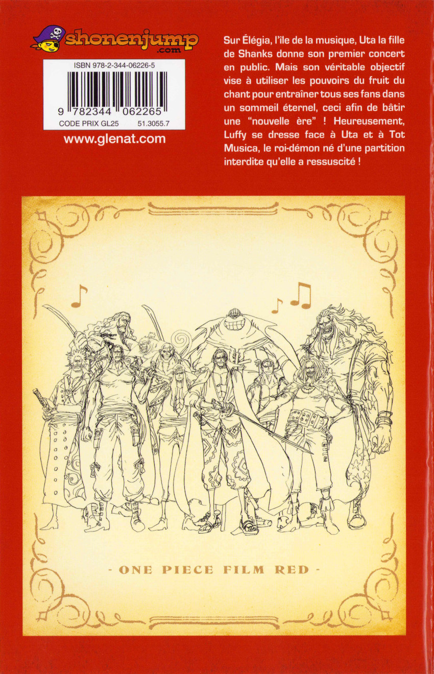 Verso de l'album One Piece Film : Red 2