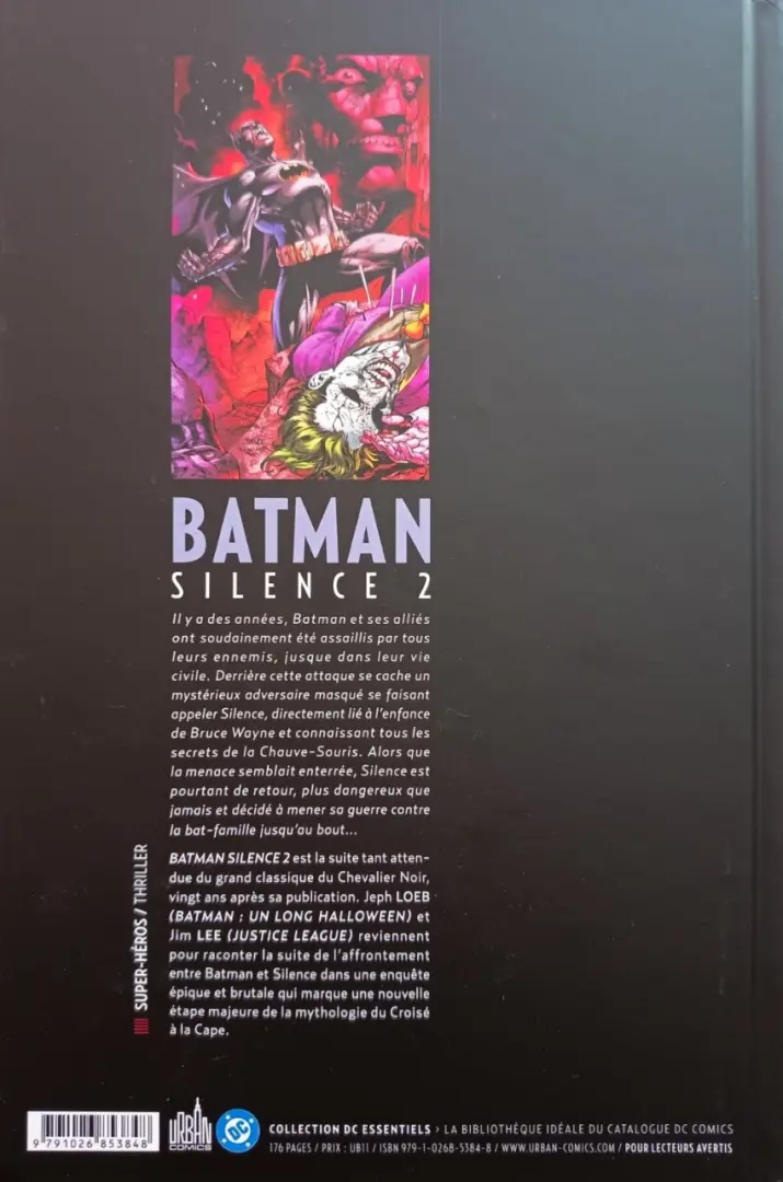 Verso de l'album Batman - Silence 2