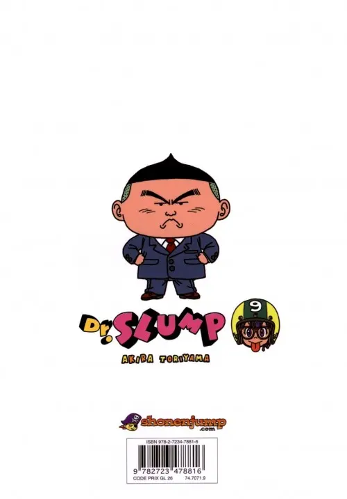 Verso de l'album Dr Slump Ultimate Edition Tome 9