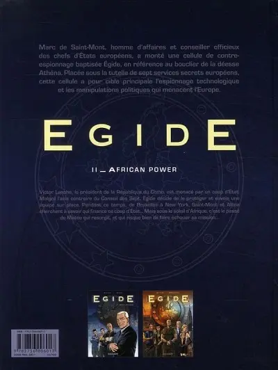 Verso de l'album Égide Tome 2 African power