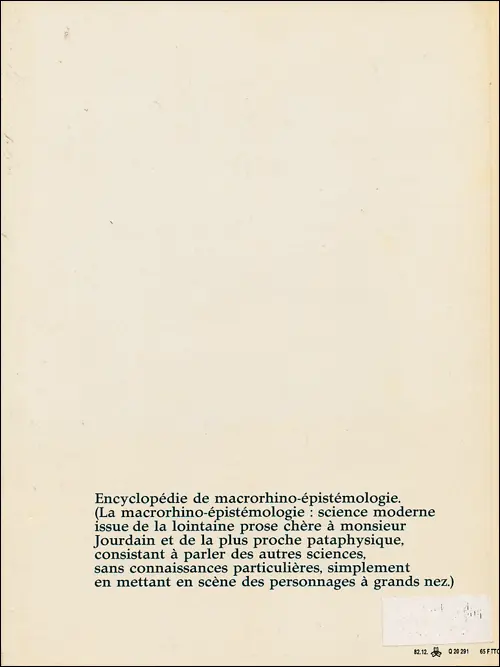 Verso de l'album Encyclopédie de Masse Tome 2 I-Z