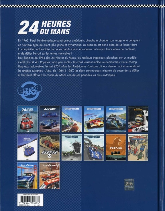 Verso de l'album 24 Heures du Mans Tome 1 1964-1967 : le duel Ferrari-Ford