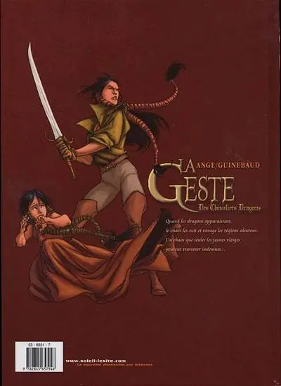 Verso de l'album La Geste des Chevaliers Dragons Tome 3 Le pays de non-vie