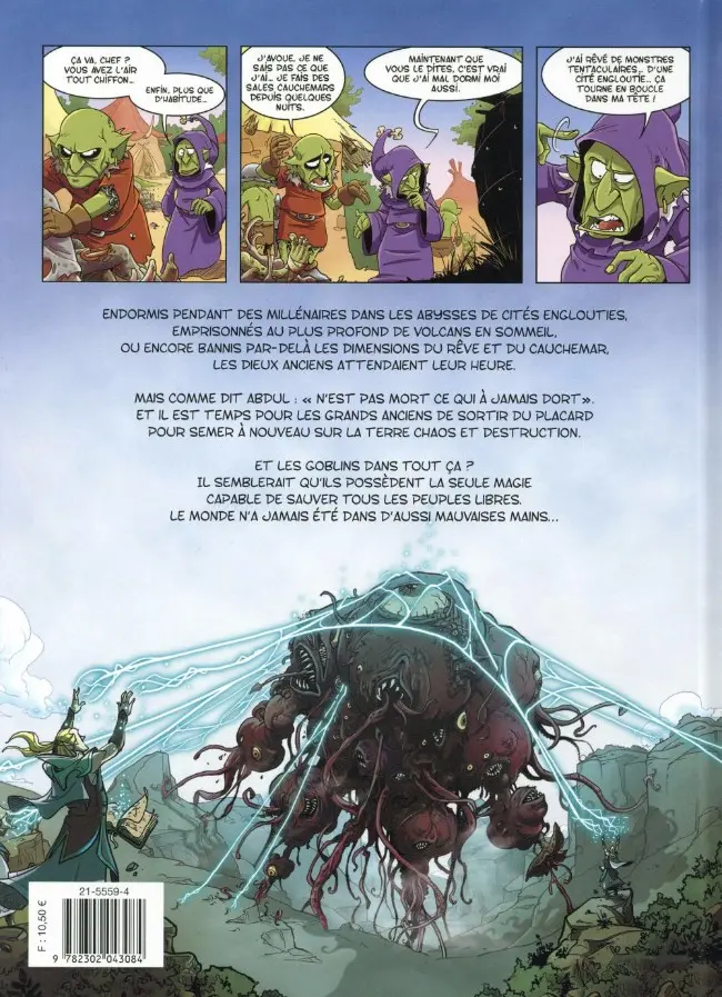 Verso de l'album Goblin's Tome 8 Cthulhu, ça tangue