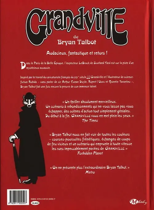 Verso de l'album Grandville Tome 1