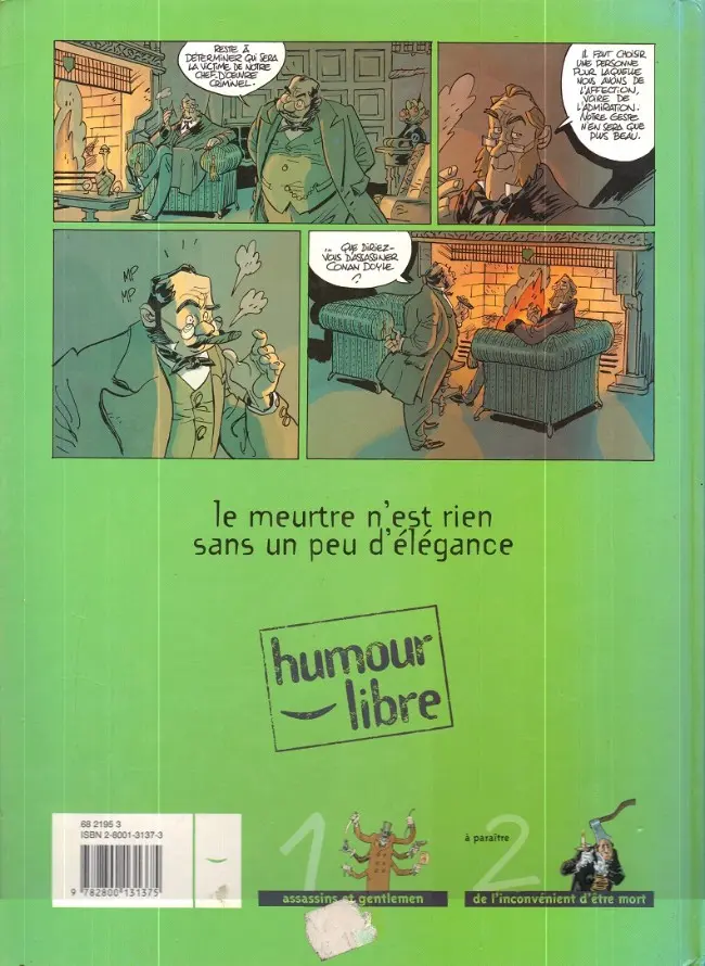 Verso de l'album Green Manor Tome 1 Assassins et gentlemen