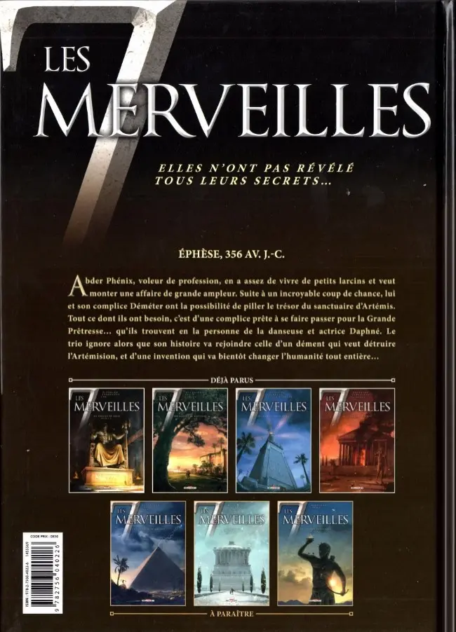 Verso de l'album Les 7 merveilles Tome 4 Le temple d'Artémis - 356 av. J.-C.
