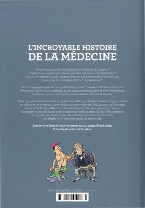 Verso de l'album L'Incroyable Histoire de la médecine
